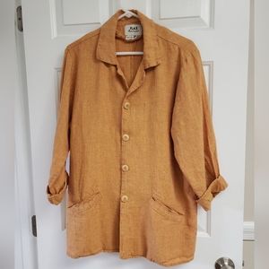 Flax small orange linen jacket